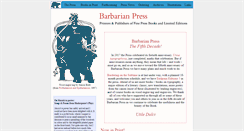 Desktop Screenshot of barbarianpress.com
