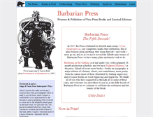 Tablet Screenshot of barbarianpress.com
